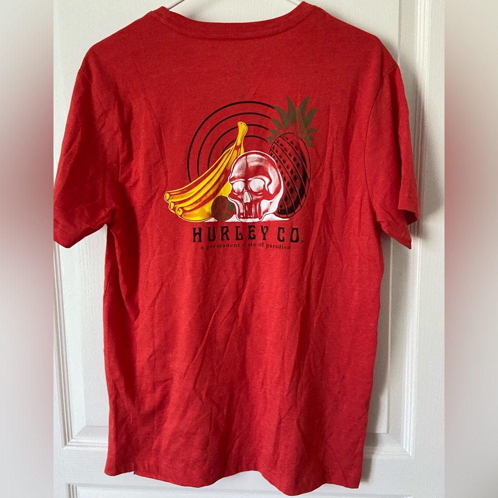 Hurley Red Short Sleeve Graphic Tee